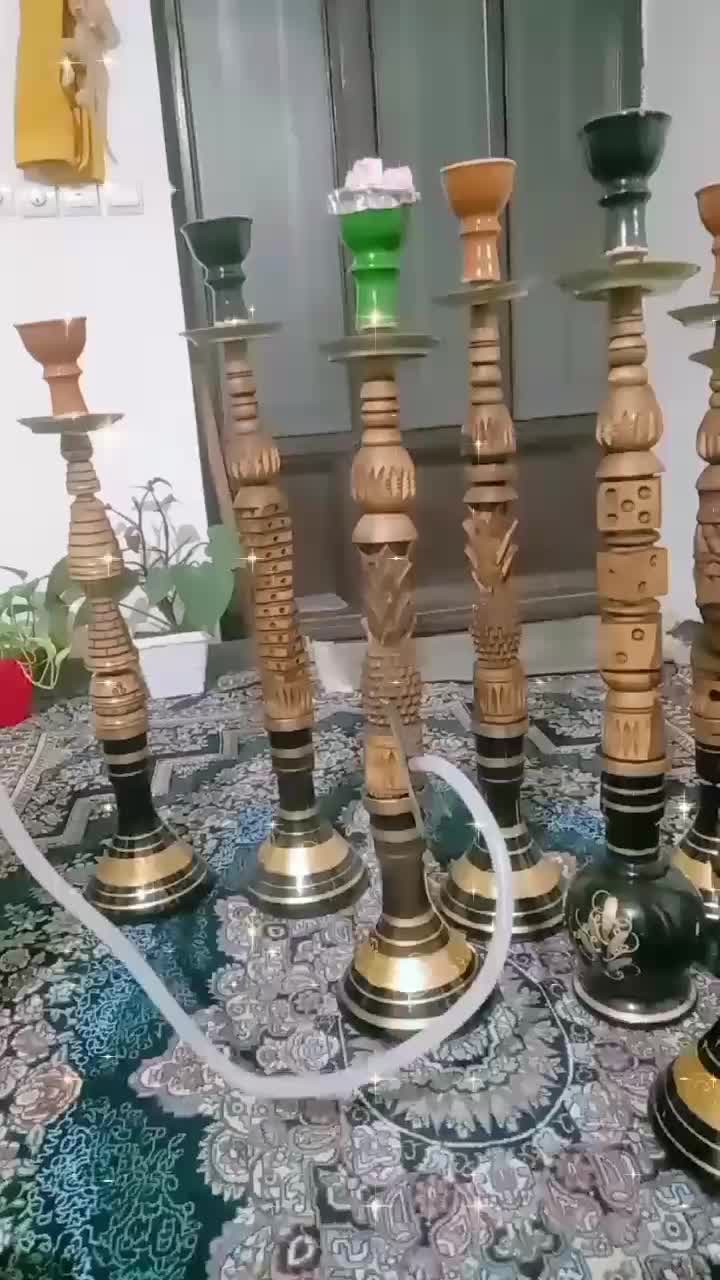 قلیان رخ.تنه اصل مغز گردو.عکسها گویای همچی هست.|صنایع دستی و سایر لوازم تزئینی|گنبد کاووس, |دیوار