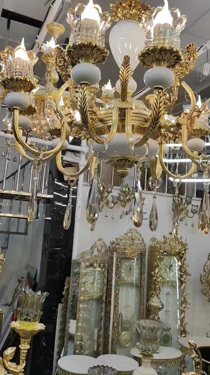 لوستر کنار سالنی برنجی لوسترجدید لوستر اصفهان.|لوستر و چراغ آویز|مشهد, طلاب|دیوار