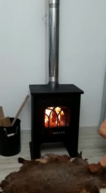 بخاری هیزمی با کف چدنی و ورق فولادی|بخاری، هیتر، شومینه|هشتگرد, هیو|دیوار