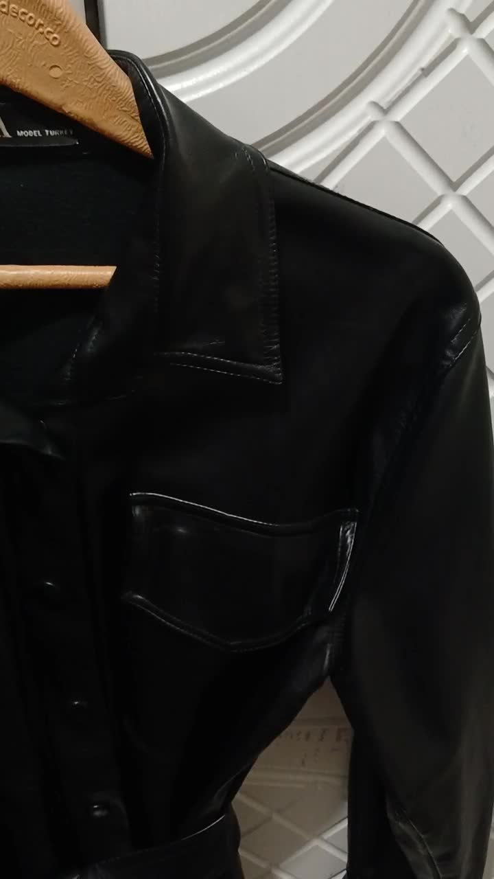 مانتو پاییزه چرم مارک زارا|لباس|تهران, دهم فروردین|دیوار