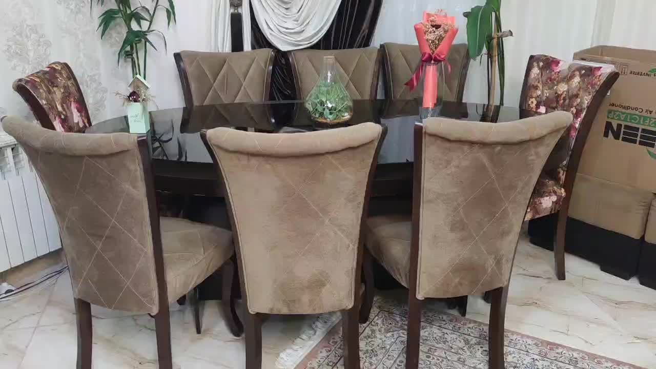 سرویس چوبی و نهارخوری8نفره|میز و صندلی غذاخوری|رشت, گیل|دیوار