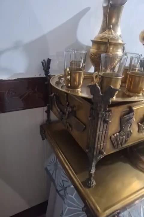 منقل سماور زغالی برنجی|کلکسیون اشیاء عتیقه|خرمآباد, |دیوار