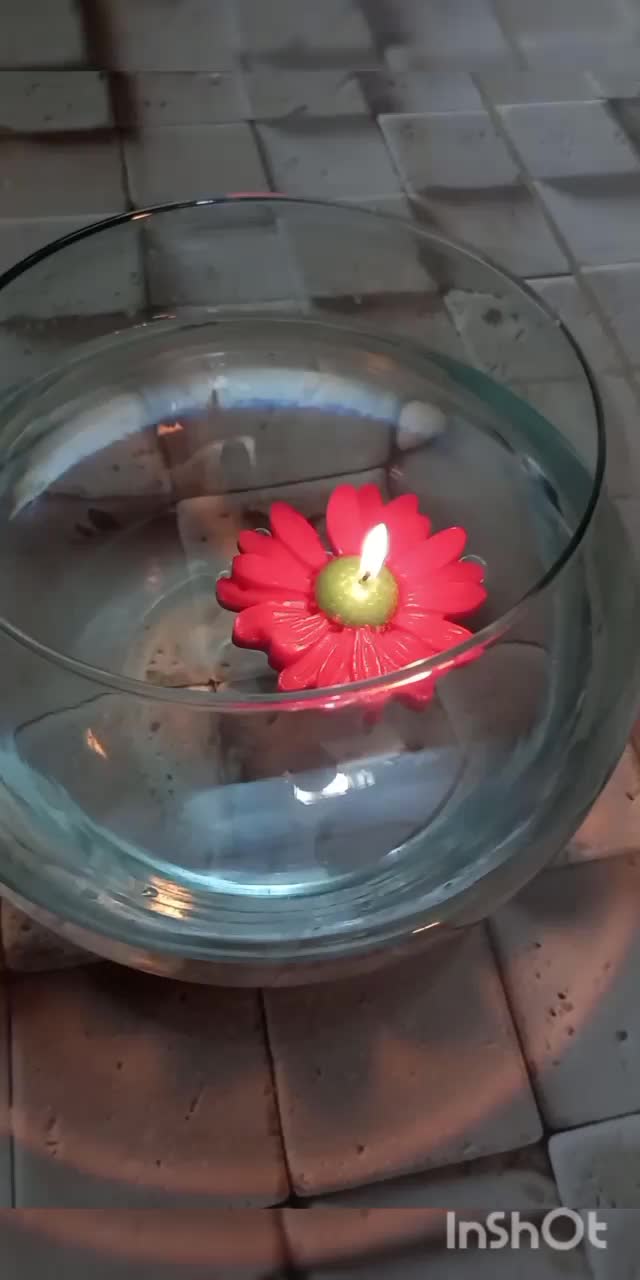 شمع گل بابونه شناور در آب|صنایع دستی و سایر لوازم تزئینی|اردکان, |دیوار