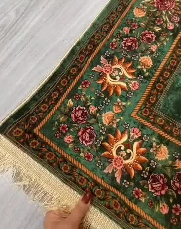 فرش ماشینی ابریشمی طرح دستباف نقشه باغ گل|فرش|تهران, امین حضور|دیوار
