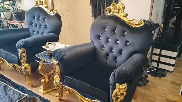 مبل استیل سلطنتی مشکی طلایی فوق العاده زیبا|مبلمان خانگی و میز عسلی|کرج, فاز ۳ گوهردشت|دیوار