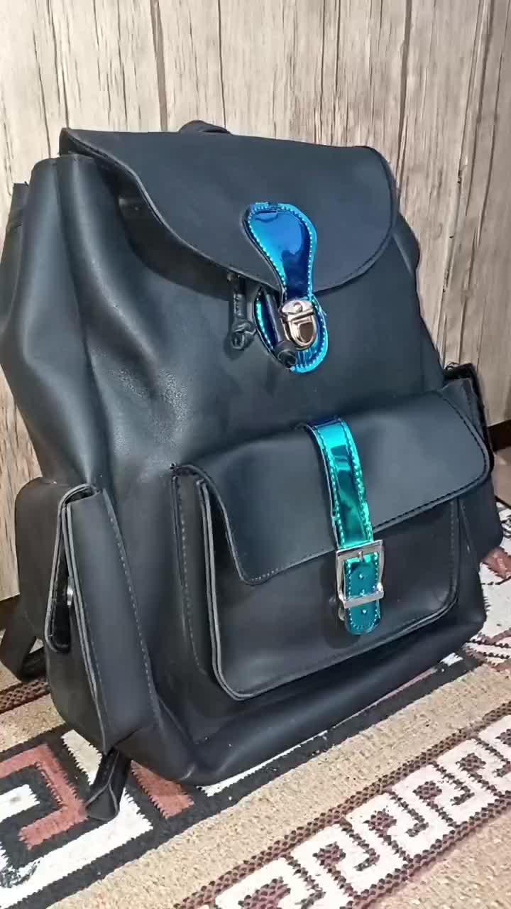 کیف کوله چرمی مشکی|کیف، کفش، کمربند|کاشان, زیارتی|دیوار