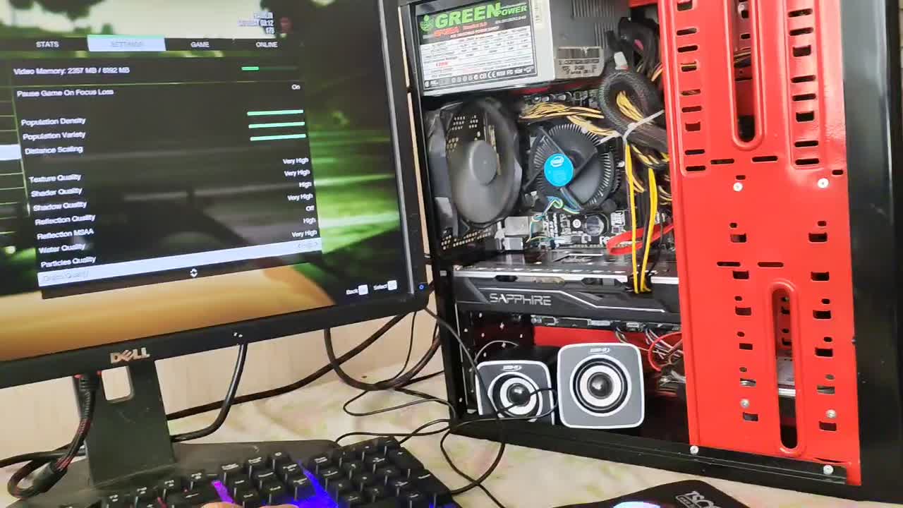 کیس کامپیوتر گیمینگi5رم16گرافیک8گیگ+مانیتور+ssd|رایانه رومیزی|فریدون‌کنار, |دیوار