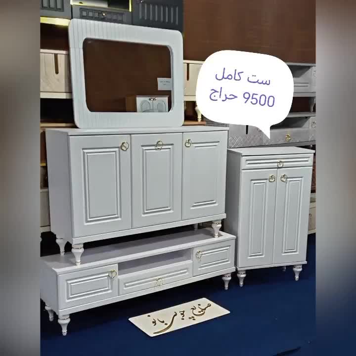 ست رنگ مشکی کنسول با آینه میزتلویزیون جاکفشی مشکی|بوفه، ویترین، کنسول|قم, قلعه کامکار|دیوار