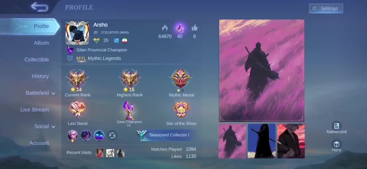 موبایل لجند mobile legend|کنسول، بازی ویدئویی و آنلاین|تهران, ونک|دیوار