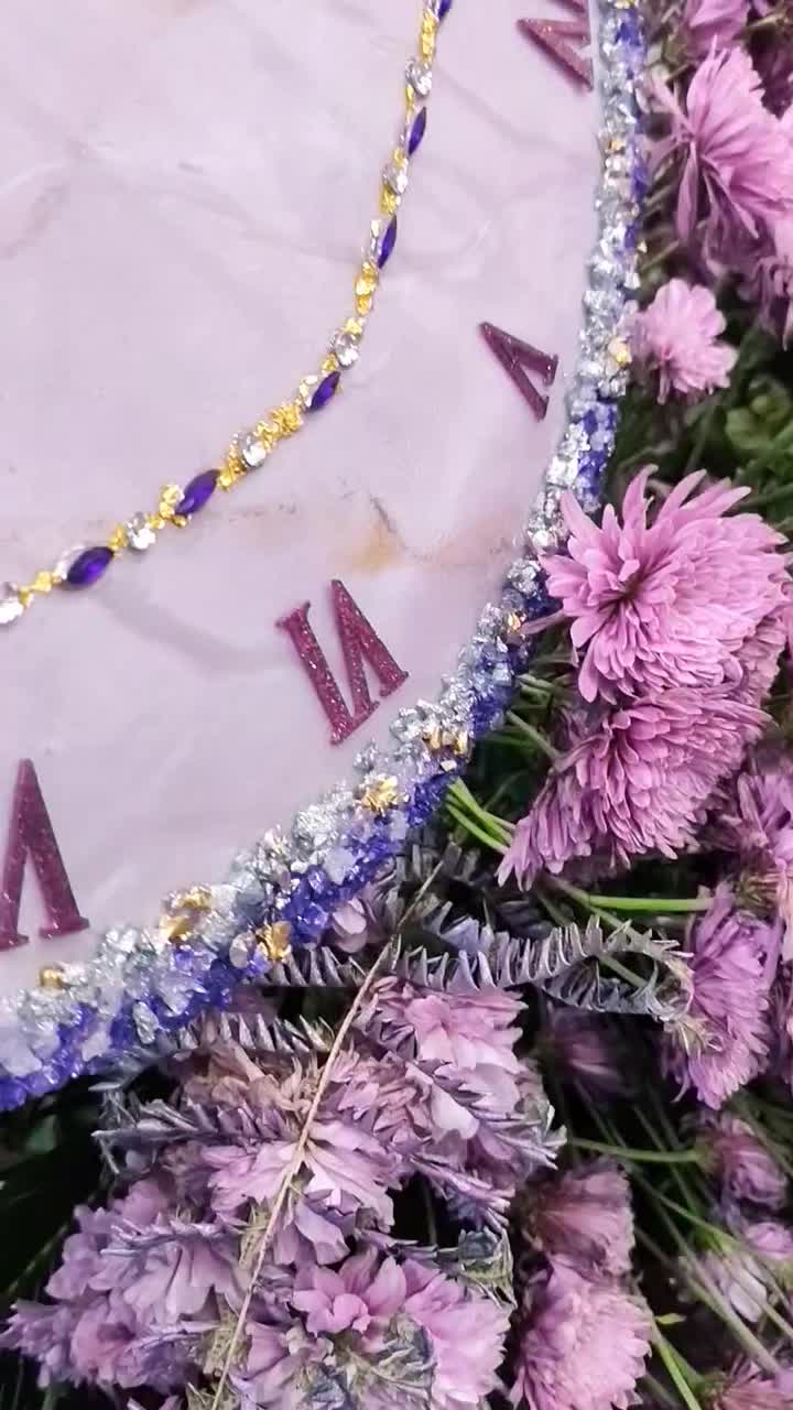 ساعت دیواری بنفش کد ۷۶|ساعت دیواری و تزئینی|تهران, شمس‌آباد|دیوار