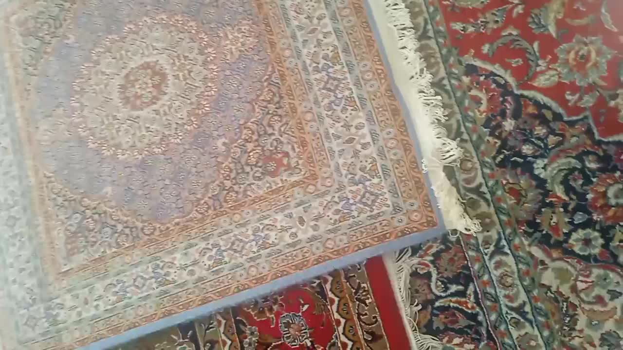 جفت قالیچه125*125|گلیم، جاجیم، گبه|بیرجند, |دیوار