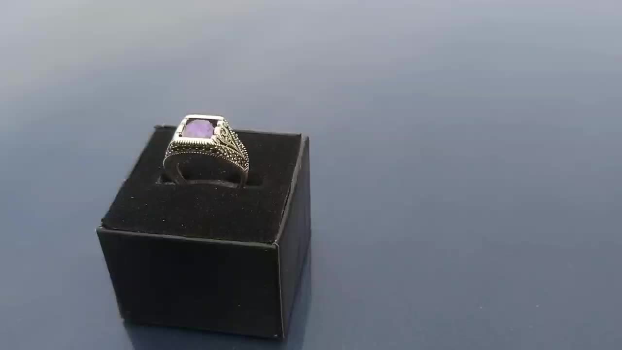 انگشتر نقره با نگین آمیتیست|جواهرات|جناح, |دیوار