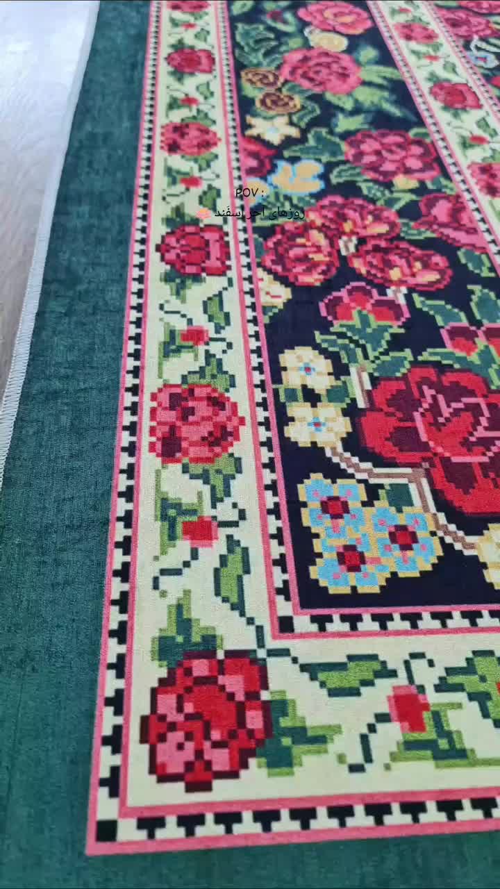 فرشینه طرح گل بهاری  ۶ متری کد u120|فرش|رشت, سعدی (تختی)|دیوار