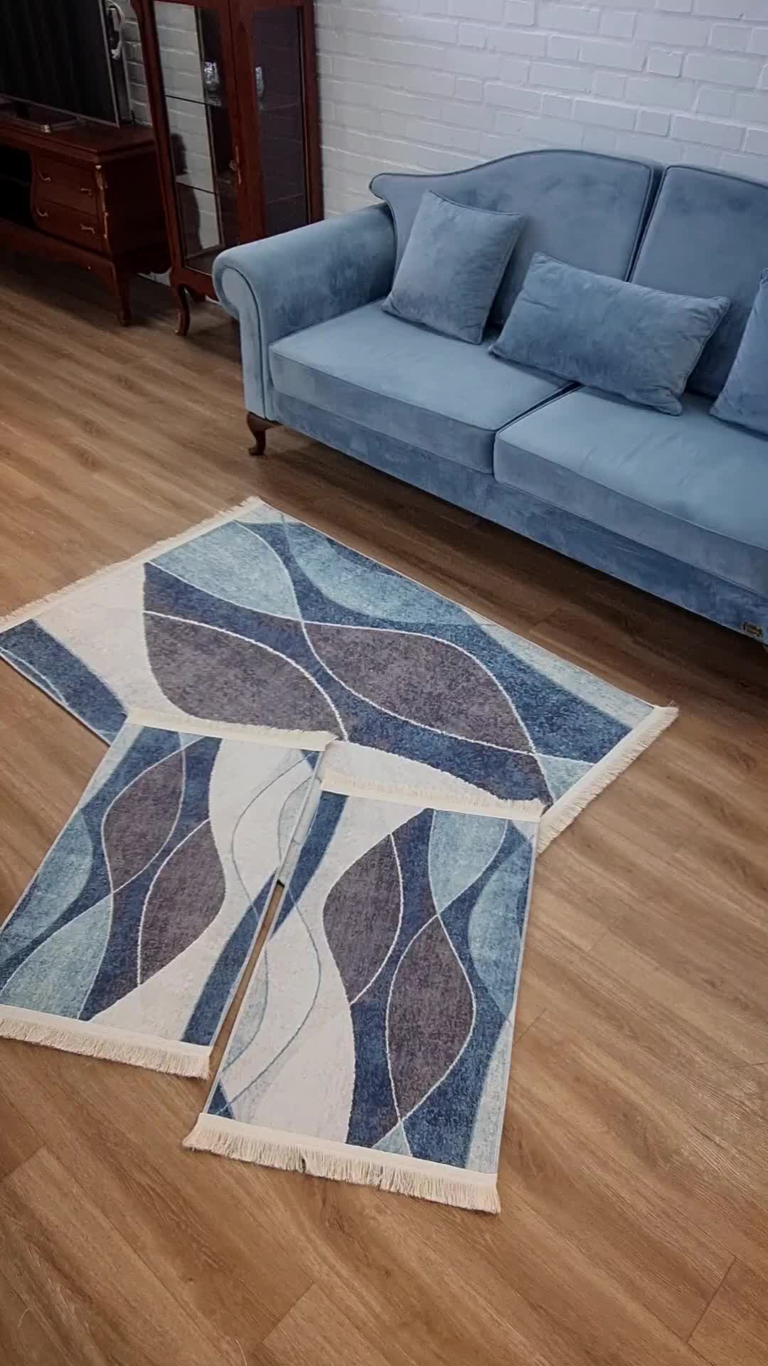 فرشینه ۴ متری با پادری ست مخصوص دکوراسیون مدرن|فرش|دهاقان, |دیوار