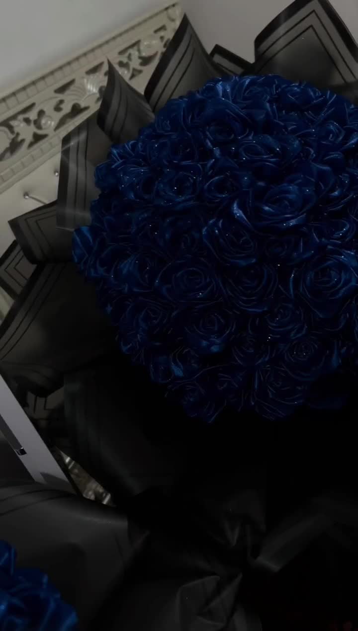 دسته گل روبانی و فلاور بگ و رز کهکشانی|گل مصنوعی|تبریز, |دیوار