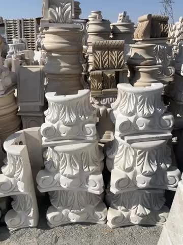 سرستون و پایه ستون های سنگی تراورتن عباس آباد|عمده‌فروشی|ماهدشت, |دیوار