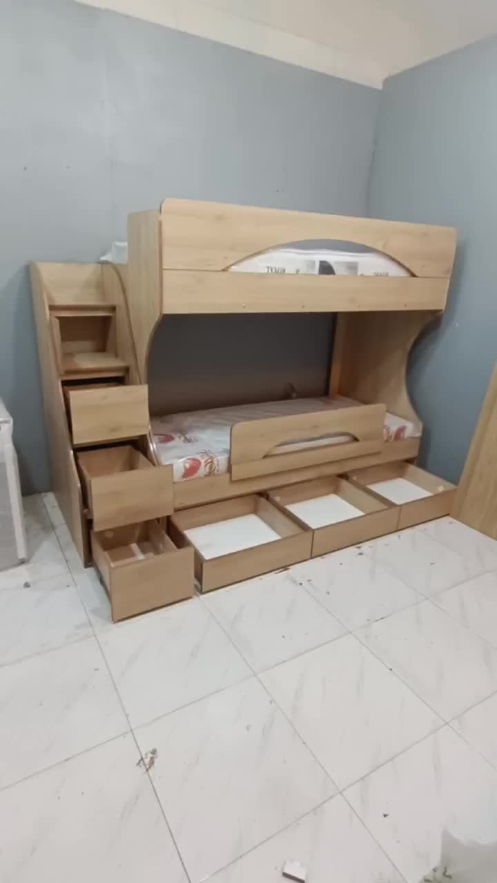 تخت دوطبقه شیک مدل D-075 نما ساده|تخت و سرویس خواب|رشت, جانبازان|دیوار