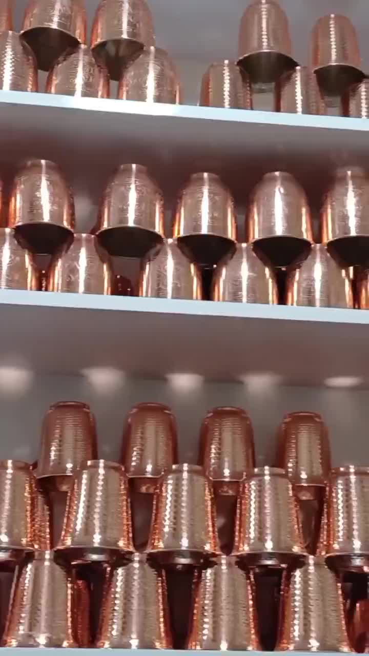 لیوان مسی دست‌سازلیوان دکوری و مصرفی مسی|ظروف سرو و پذیرایی|رباط‌کریم, شترخوار|دیوار