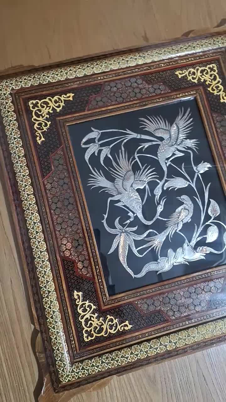تابلوی نفیس معرق قاب خاتم|تابلو، نقاشی، عکس|تهران, زرگنده|دیوار