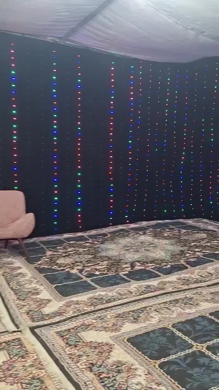 پرده led 3×3|ریسه و چراغ تزئینی|کبودرآهنگ, |دیوار