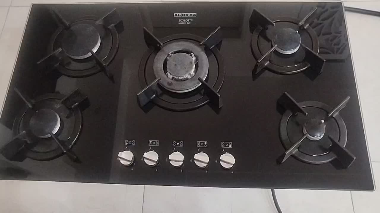 گاز تو کار 5 شعله استیل البرز قطعات ساباف ایتالیا|اجاق گاز و لوازم برقی پختوپز|گرمدره, |دیوار