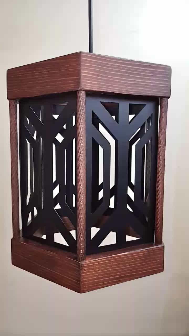 لوستر و تک شاخه چوبی|لوستر و چراغ آویز|کرج, گوهردشت|دیوار