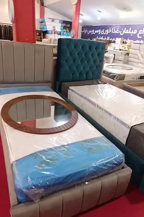 تخت خواب /تک نفره/۲نفره/ام دی اف/وکیوم|تخت و سرویس خواب|میانه, |دیوار