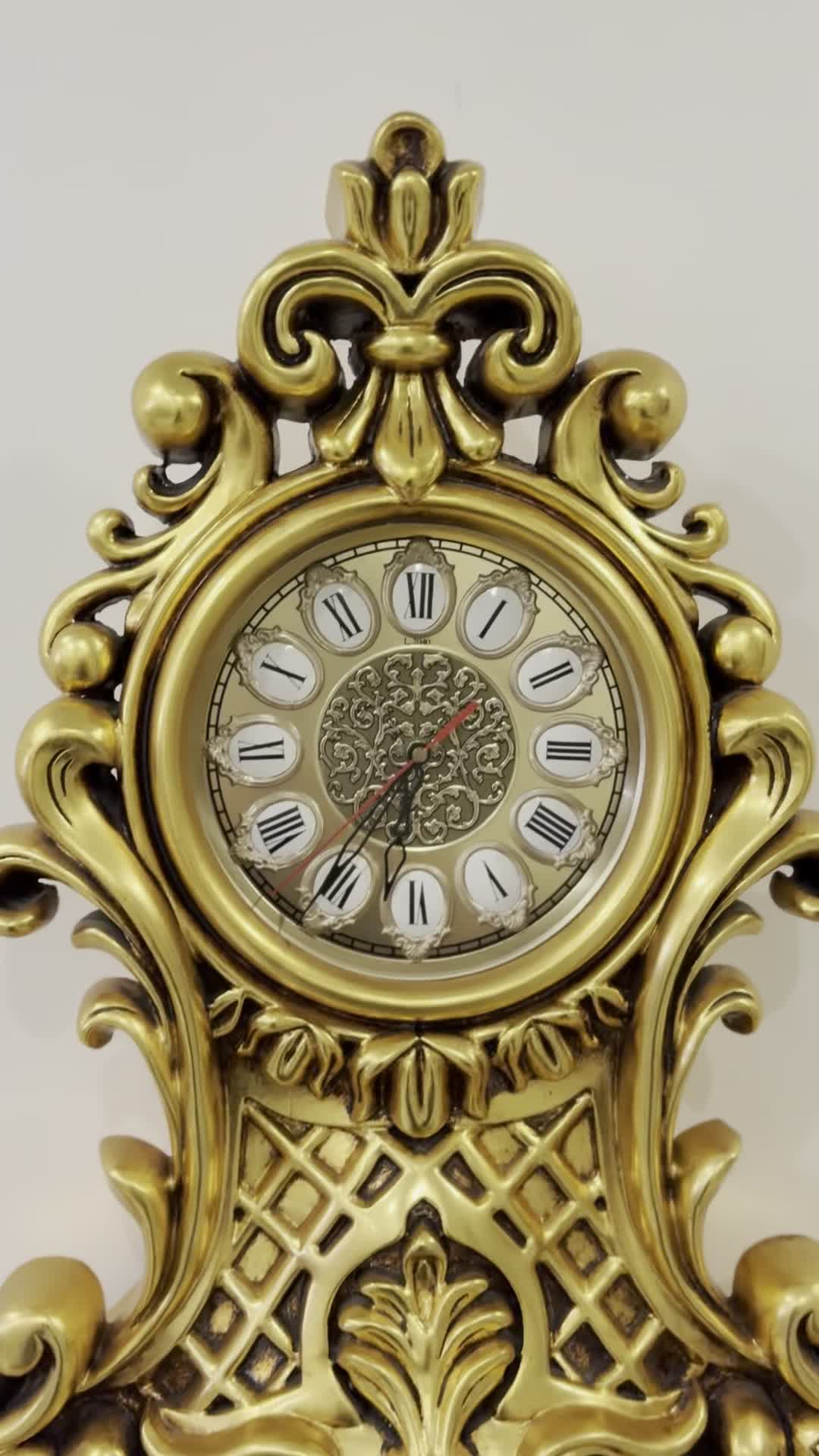 ساعت تمام چوب ورق طلا|بوفه، ویترین، کنسول|تهران, ازگل|دیوار