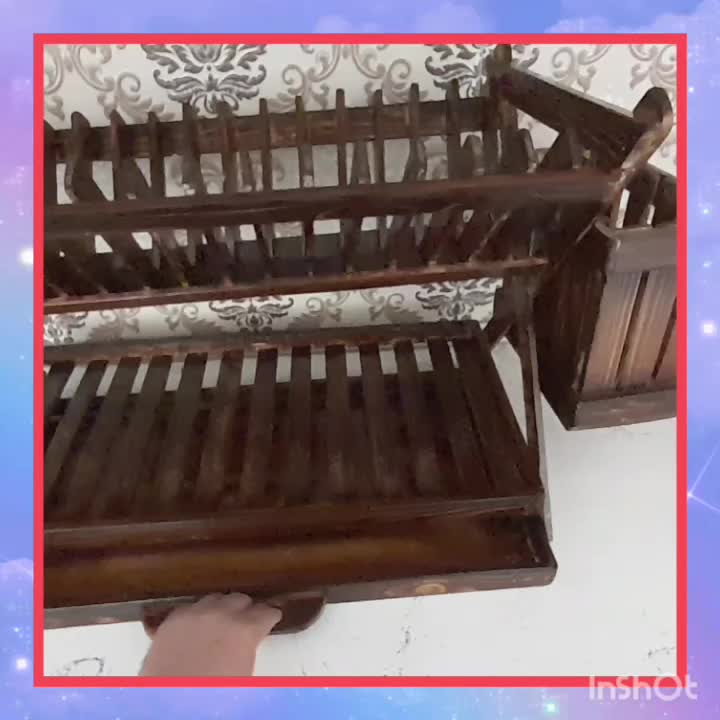 استندآبچکان چوبی رومیزی|آبچکان و نظمدهنده ظروف|ساوه, |دیوار