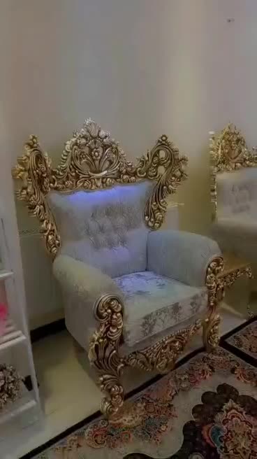 مبل سلطنتی طلایی. طوسی 9 نفره|مبلمان خانگی و میز عسلی|رباطکریم, رباطکریم|دیوار