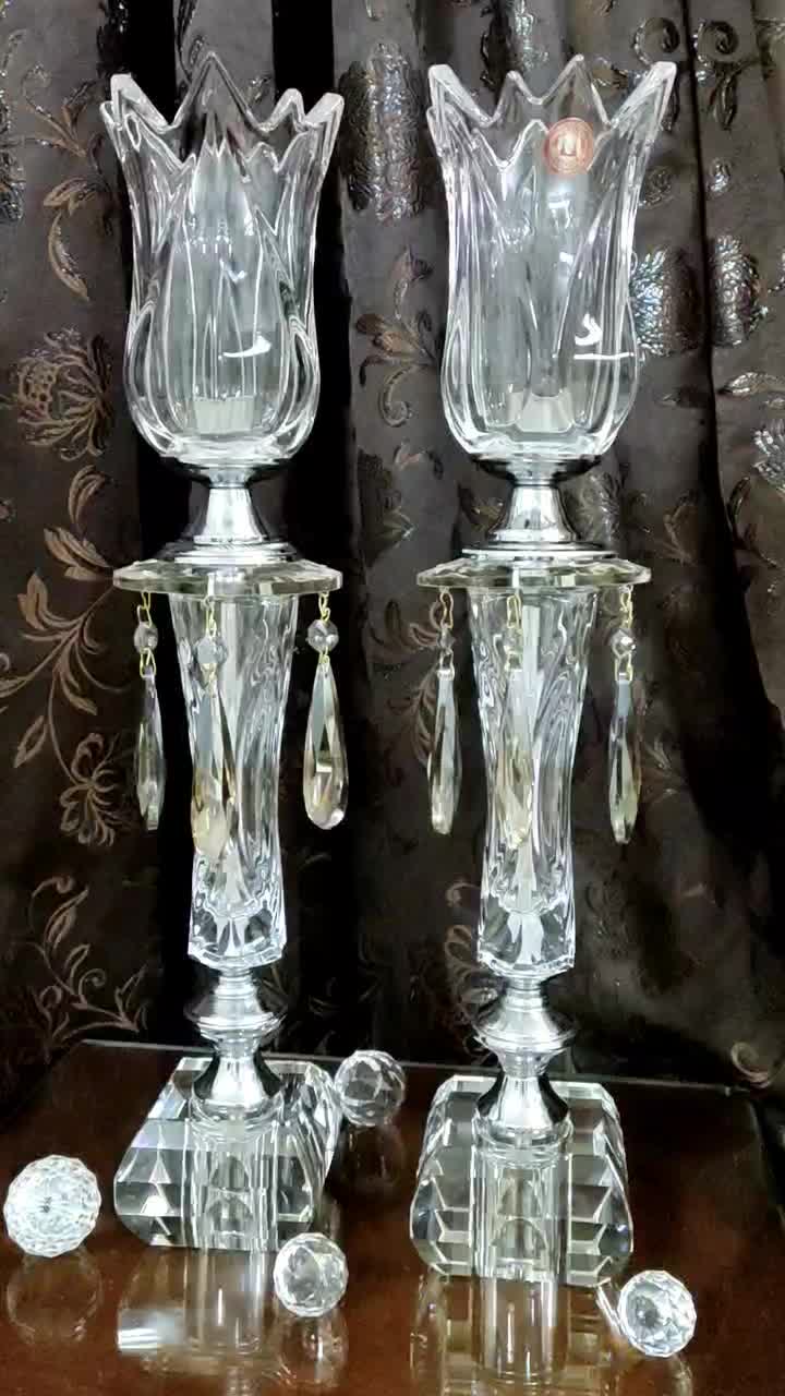 شمعدان کریستال اصل والتـر آلمان|صنایع دستی و سایر لوازم تزئینی|تهران, سردارجنگل|دیوار