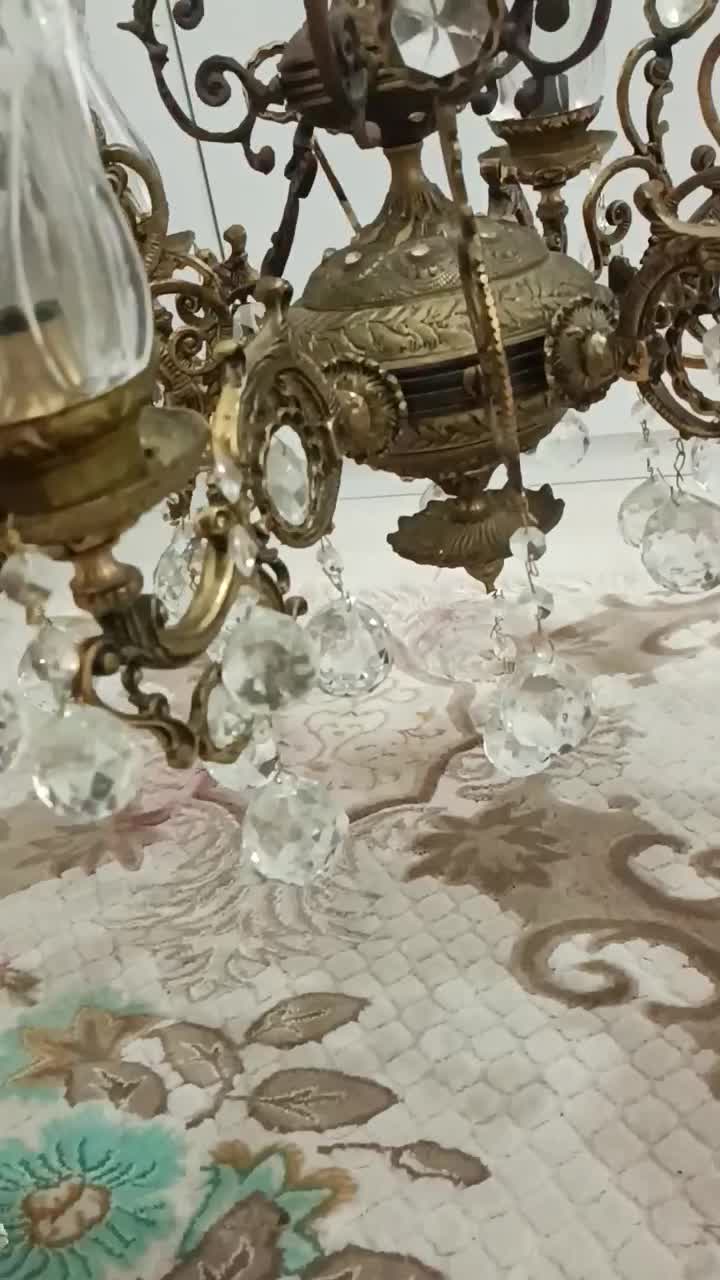 لوستر برنجی|لوستر و چراغ آویز|رشت, یخسازی|دیوار