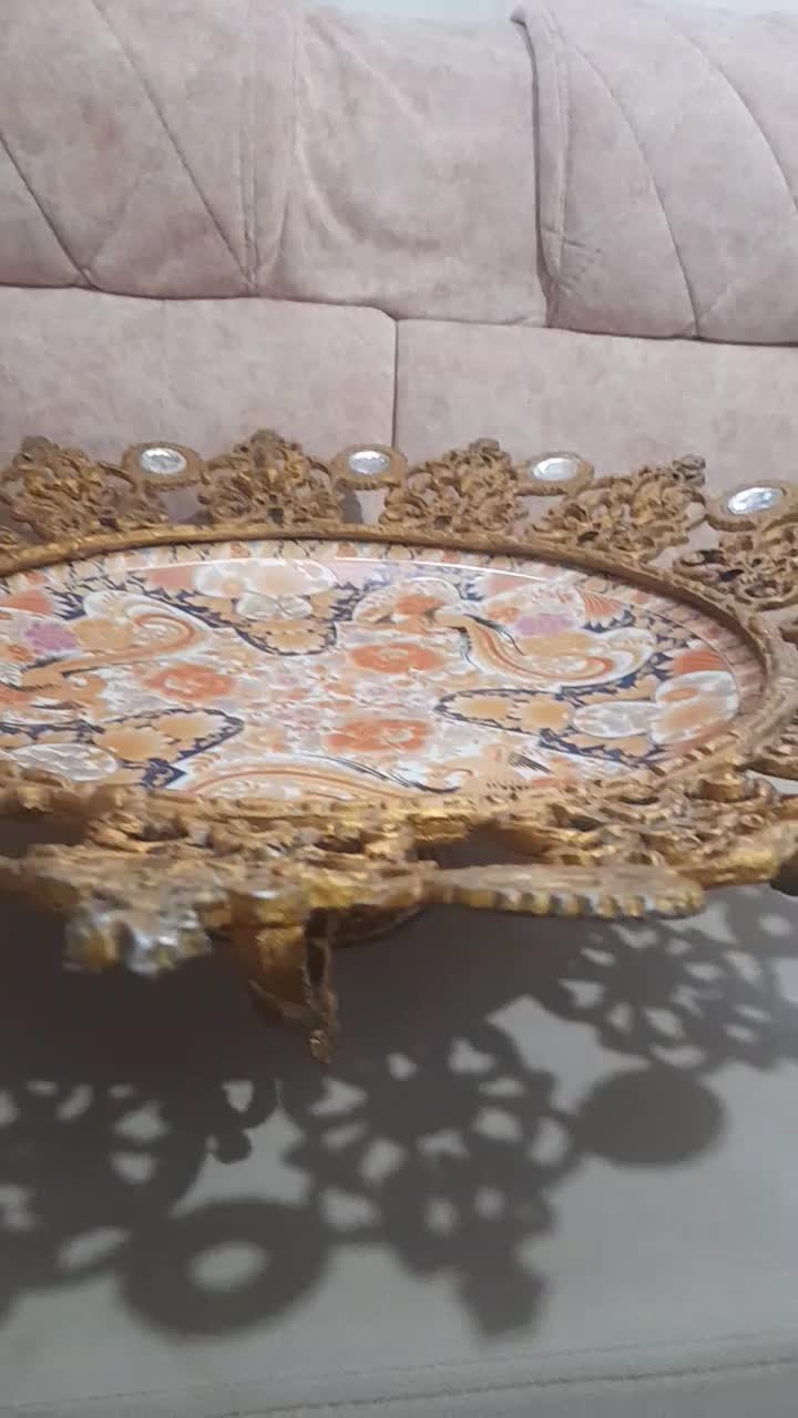 ظرف میوه یا شیرینی طرح برنجی و آینه طرح برنجی|صنایع دستی و سایر لوازم تزئینی|بهشهر, |دیوار