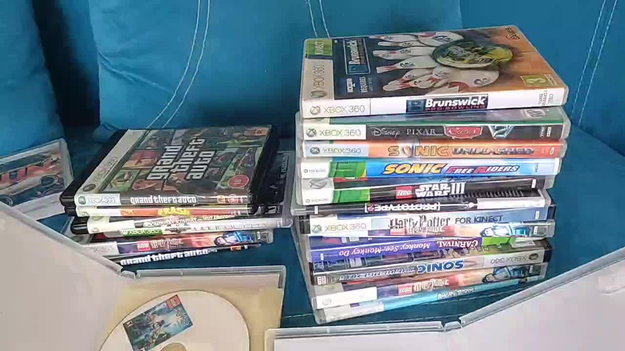 مجموعه بازی‌های ایکس باکس ۳۶۰ همراه بازی GTAV|کنسول، بازی ویدئویی و آنلاین|شیراز, فرگاز|دیوار