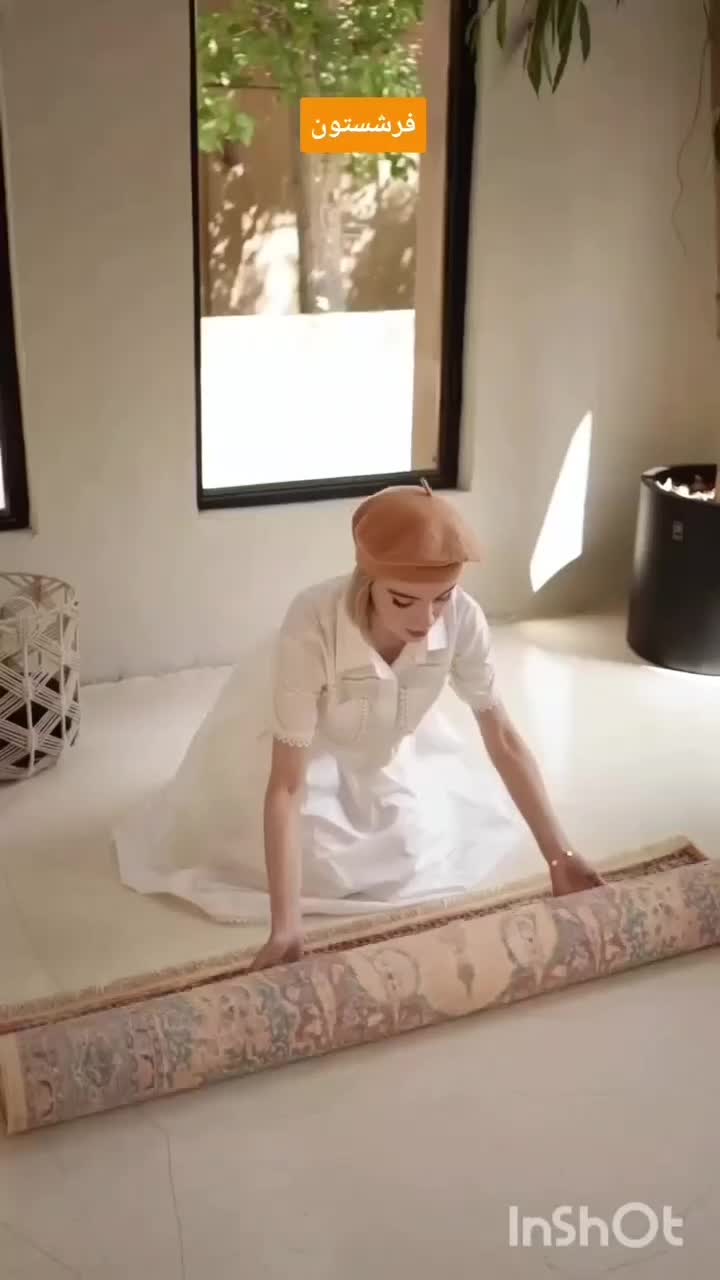 فرش ابریشمی نارنجی زرد|فرش|رشت, حومه رشت|دیوار