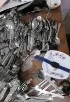 فروش قاشق چنگال گل ریز قدیمی جنس خوب ومحکم|ظروف سرو و پذیرایی|مشهد, نیزه|دیوار