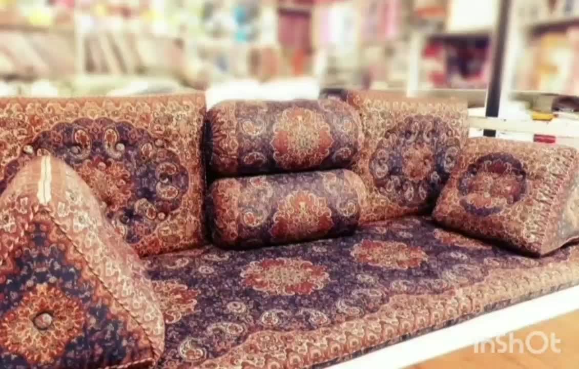 شاه نشین اعیون نشین ترمه دوز برای دکورسنتی|پشتی|رشت, توشیبا|دیوار