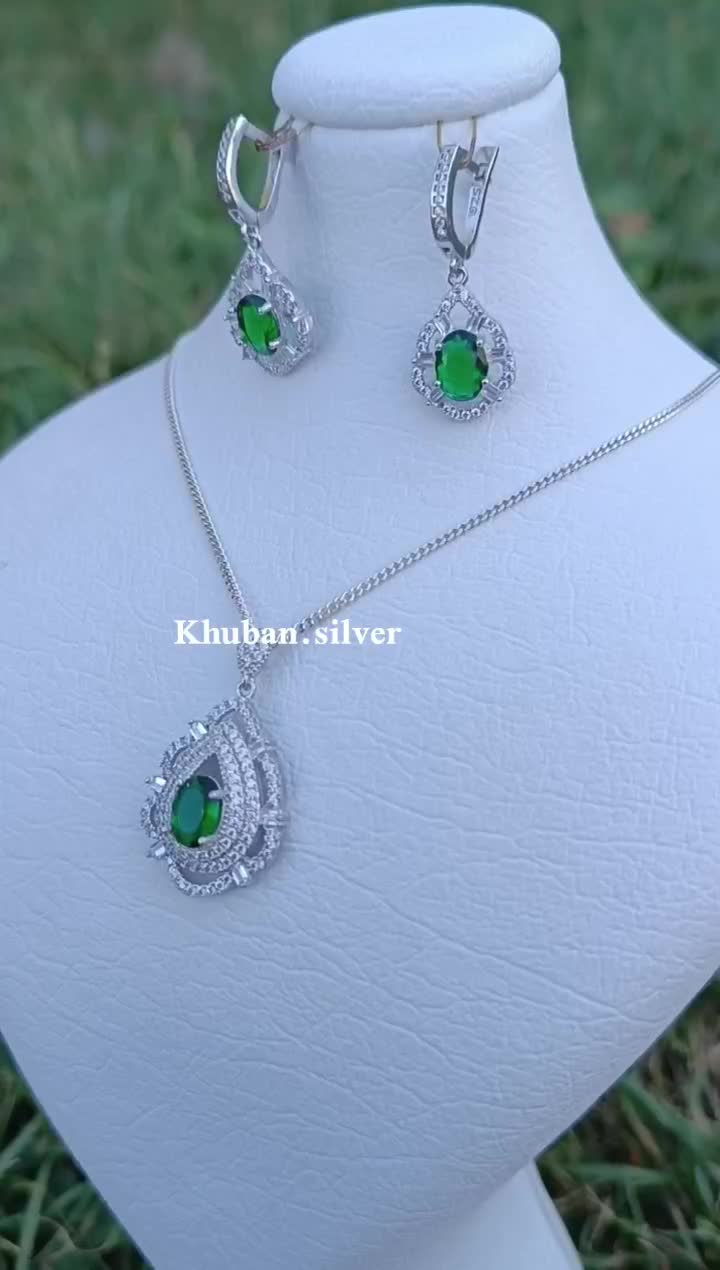 نیم ست تمام نقره مدل سلطنتی|جواهرات|ارومیه, |دیوار