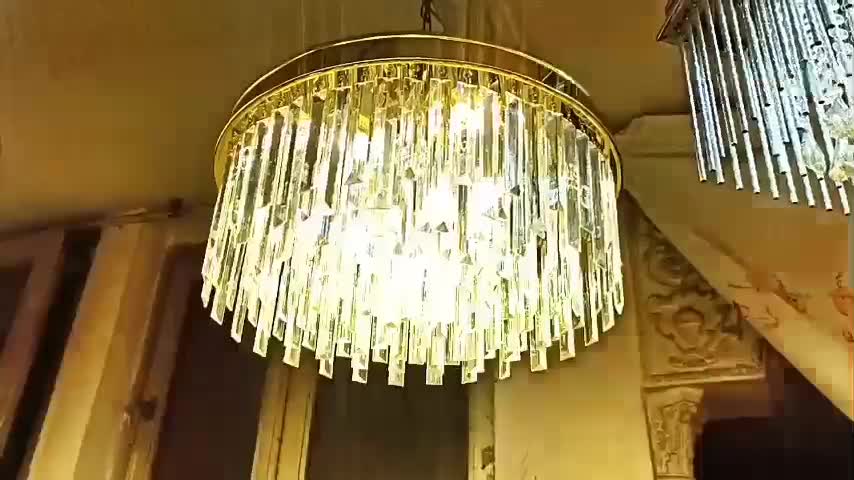 لوستر کریستالی مدل درخشان کد 684|لوستر و چراغ آویز|قم, نیروگاه|دیوار