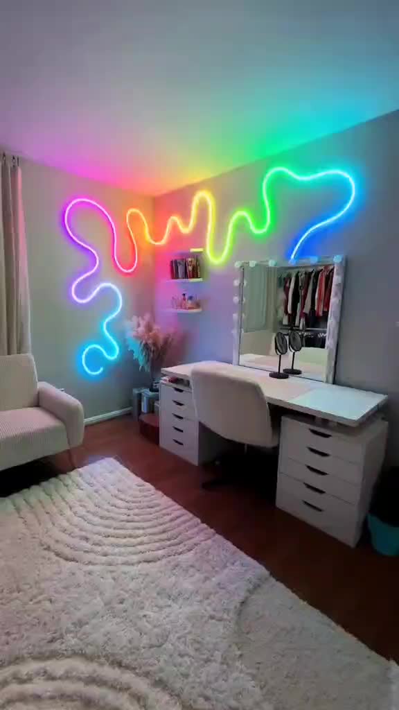 ریسه نئون فول کالر، 5متری|ریسه و چراغ تزئینی|اهواز, ۳۰ متری|دیوار