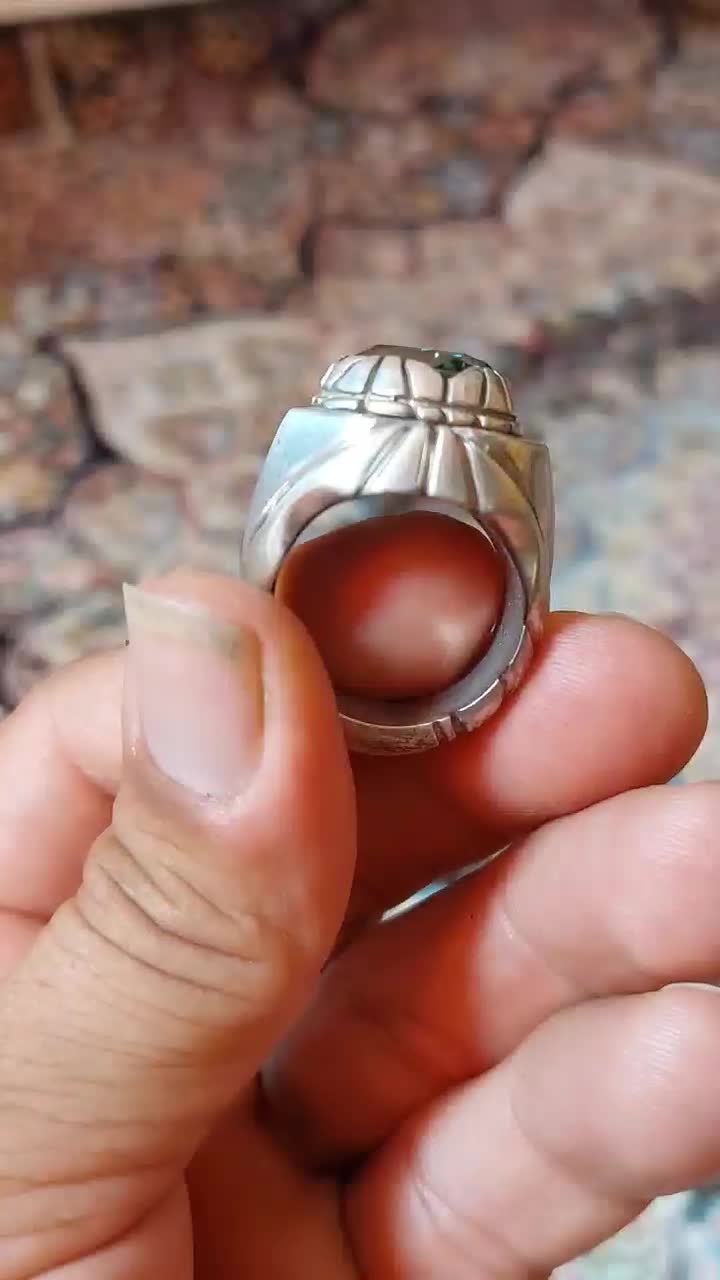 یک عدد انگشتر موزانایت دست ساز مهدی تبریز و عقیق|جواهرات|تهران, شهرک ولیعصر جنوبی|دیوار