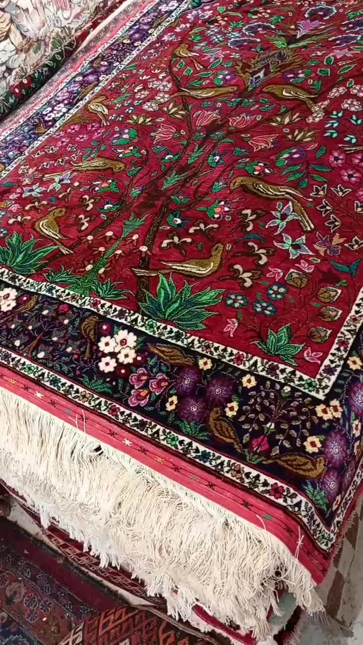 چهار تخته فرش ابریشم خالص دو رو بافت با دو نقش|فرش|تهران, شادمان|دیوار