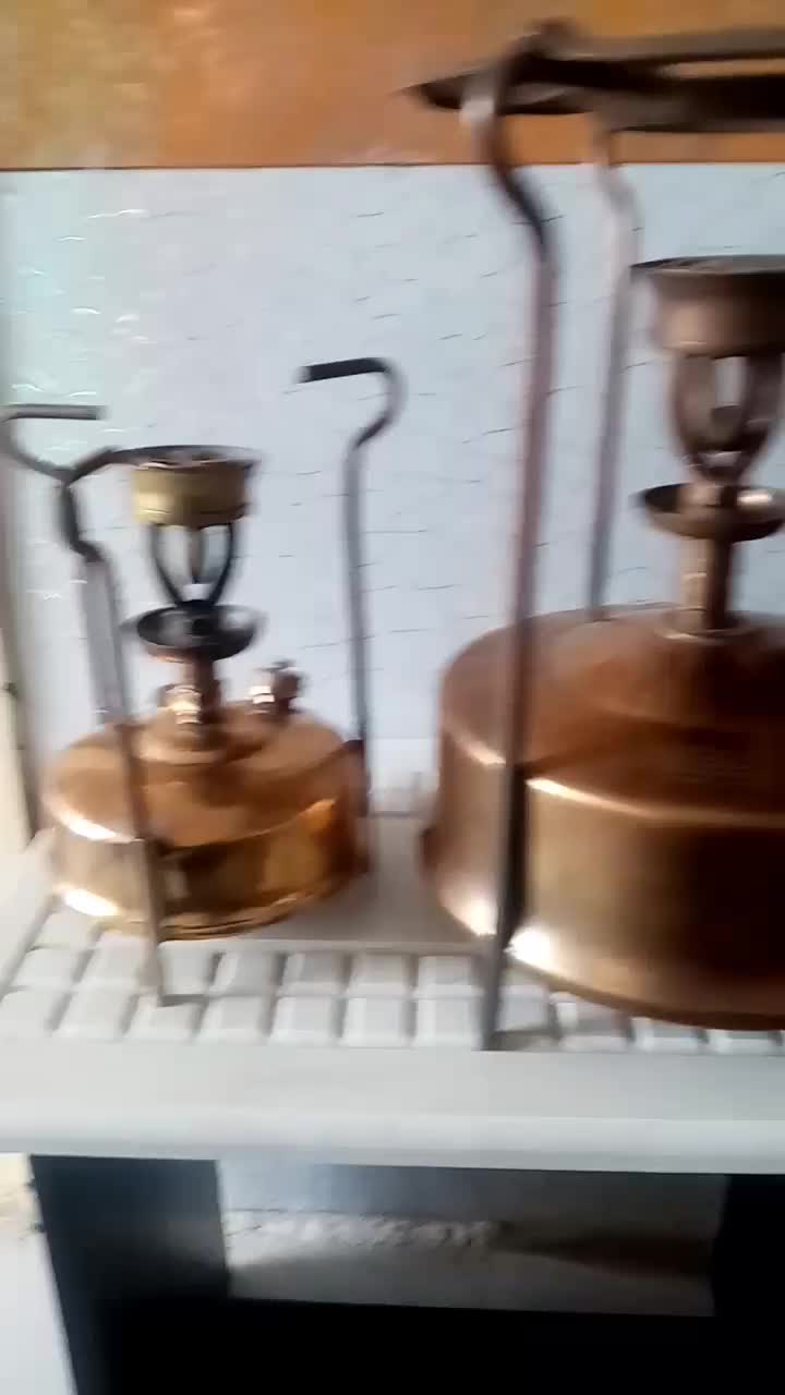 چراغ پریموس برنجی سوئدی قدیمی|کلکسیون اشیاء عتیقه|نیشابور, فردوسی جنوبی|دیوار