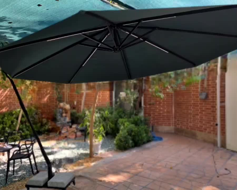 سایبان چتری، چتر پایه کنار و پایه وسط با نورپردازی|عمدهفروشی|خمینیشهر, |دیوار