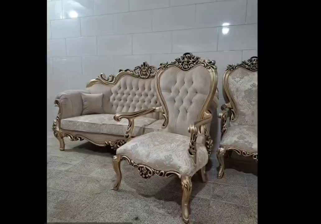 مبل سلطنتی مدل افسون چوب گردو قیمت همکار از تولیدی|مبلمان خانگی و میز عسلی|قم, امامزاده ابراهیم|دیوار