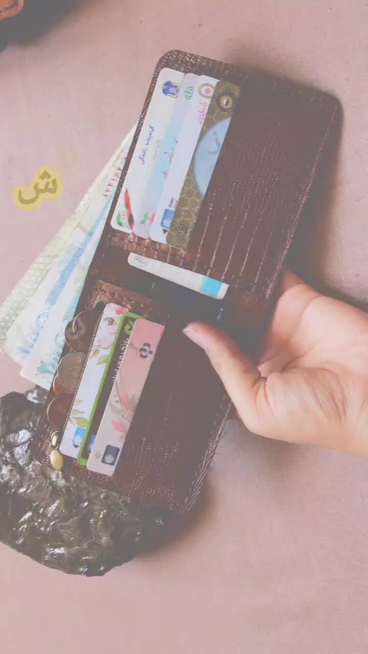 کیف پول جیبی چرم طبیعی مردانه دستدوز|کیف، کفش، کمربند|اصفهان, شیخ اشراق|دیوار
