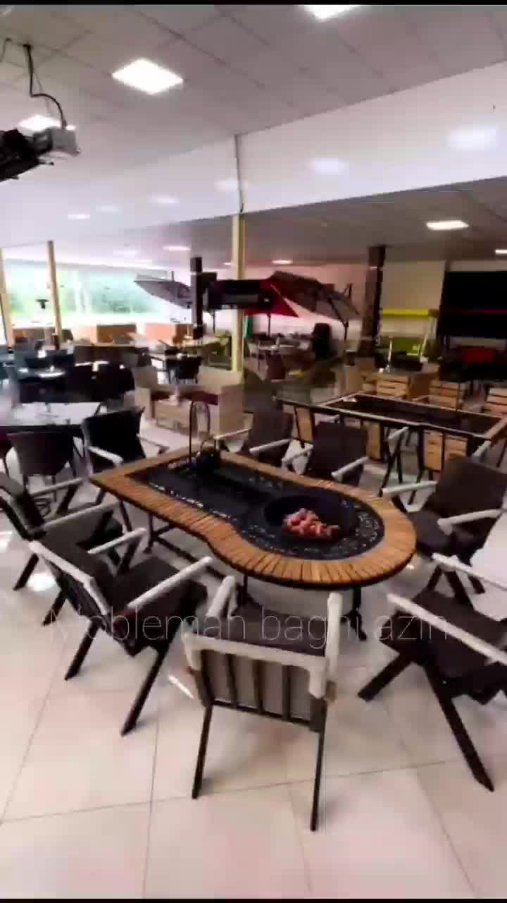 صندلی باغی رستوران روستیک چوبی / آتشدان دورچوب|میز و صندلی غذاخوری|تهران, چیتگر جنوبی|دیوار