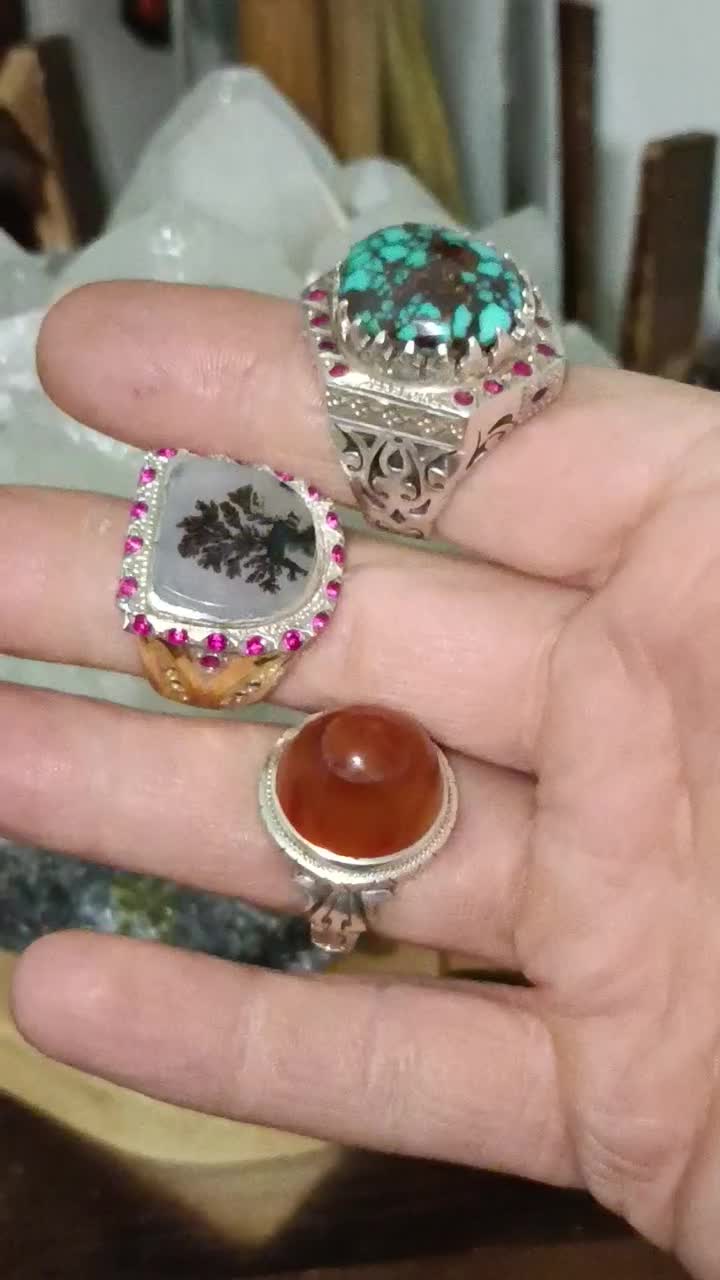 ۳عدد انگشتر نقره کلکسیونی|جواهرات|رباطکریم, رباطکریم|دیوار