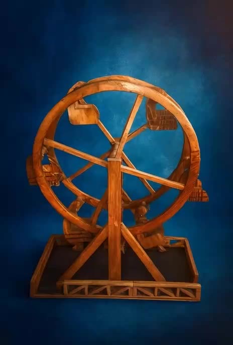 چرخ و فلک چوبی|مجسمه، تندیس، ماکت|محمدشهر, همایون ویلا|دیوار