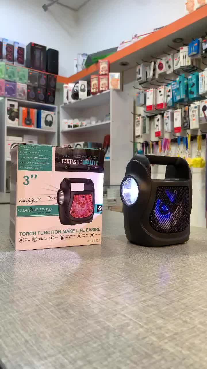 اسپیکر بلوتوثی + چراغ قوه مدل GTS-1533|پخشکننده همراه|کرج, گوهردشت|دیوار